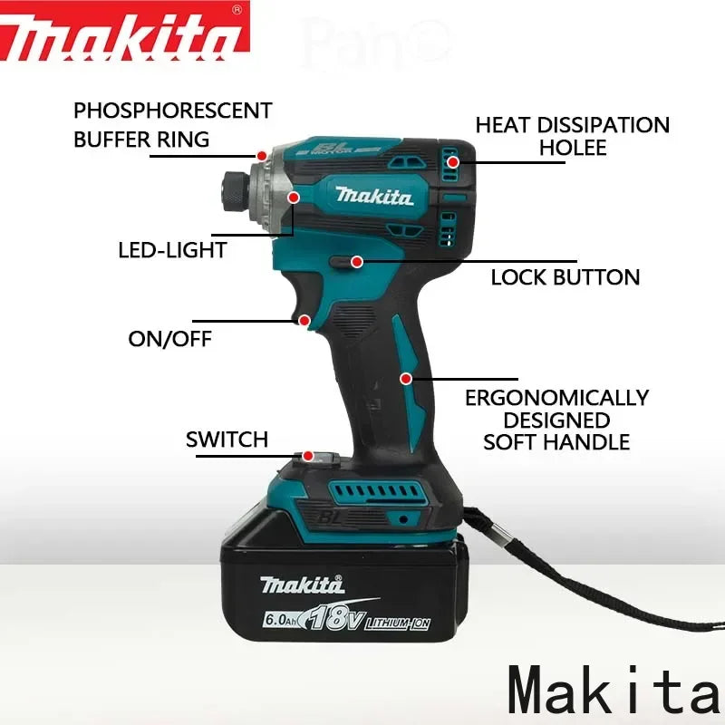 MAKITA impact driver DTD171 Rechargeable 18V high power brushless lithium screwdriver high torque electric driver