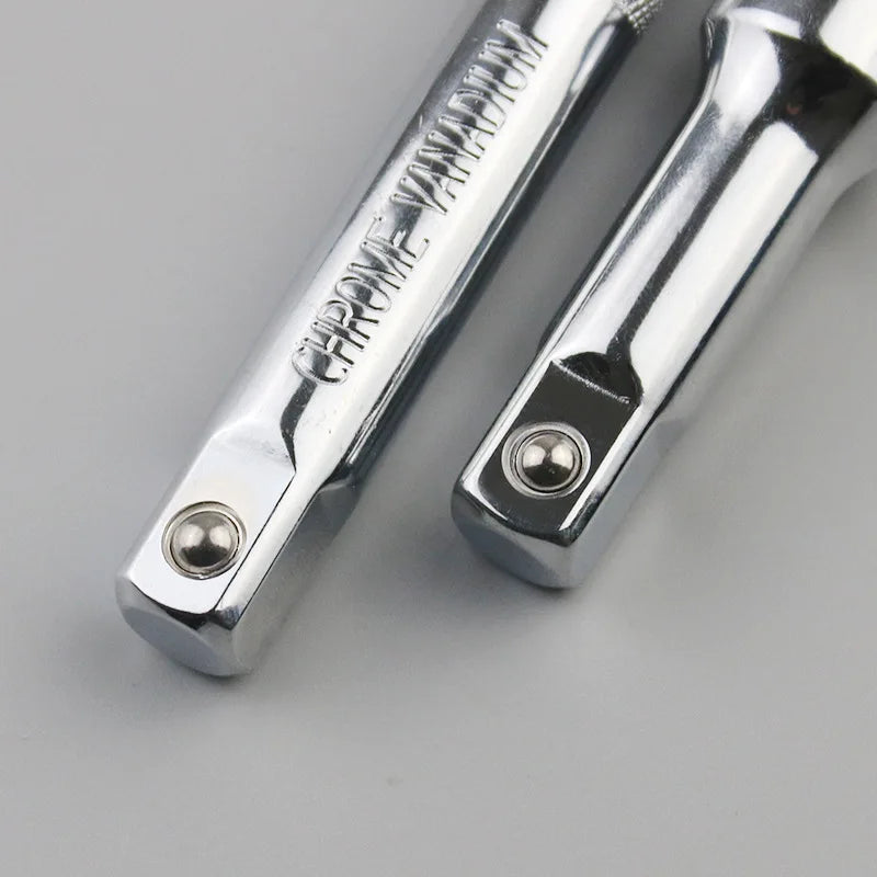 1/4" 3/8" 1/2" Drive 50/100/150/250mm Socket Ratchet Wrench Extension Bar Set Hand Tool