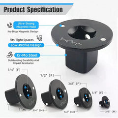 Impact Driver Socket Adapter Set 3/4" To 1" 1/2" To 3/4" 3/8" To 1/4" Low Profile Reducer For Hand Tools Wrench Accessories