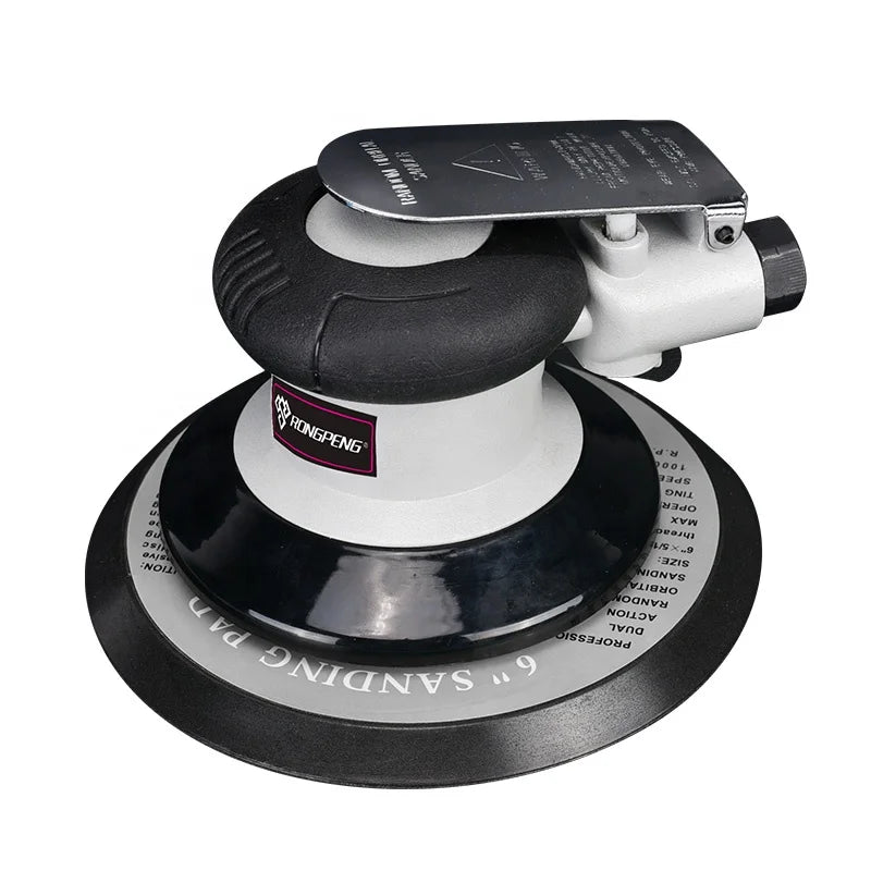 6-Inch Speed Efficient Pneumatic Power Random Orbital Sander DIY Grade For Wood Sanding And Car Detailing