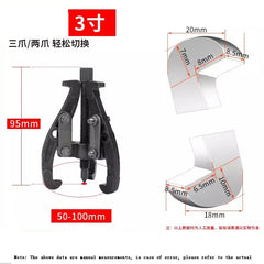 3" 75mm 3 Jaw Bearing Puller Auto Gear Remover Pulling Extractor Tool Reversible Fly Wheel Pulley Removal Extractor