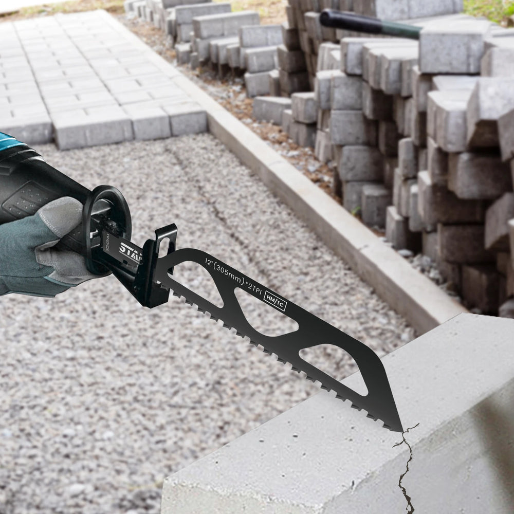 Reciprocating Saw Blade 9.45/12 Inch Carbide Steel Saw Blade Sharp Saw Blade Clean Fast Cutting Woodworking Tool for Brick