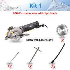 Electric Mini Circular Saw With Laser Multi-function Cutting Wood PVC Tube Tile Power Tool