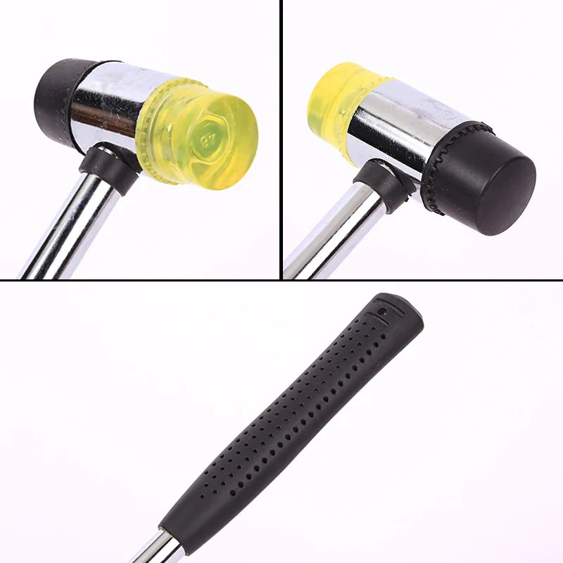 Double-Sided Rubber Mallet Soft Plastic Hammer for Jewelry Leather Craft Woodwork Flooring Installation Hand Tool