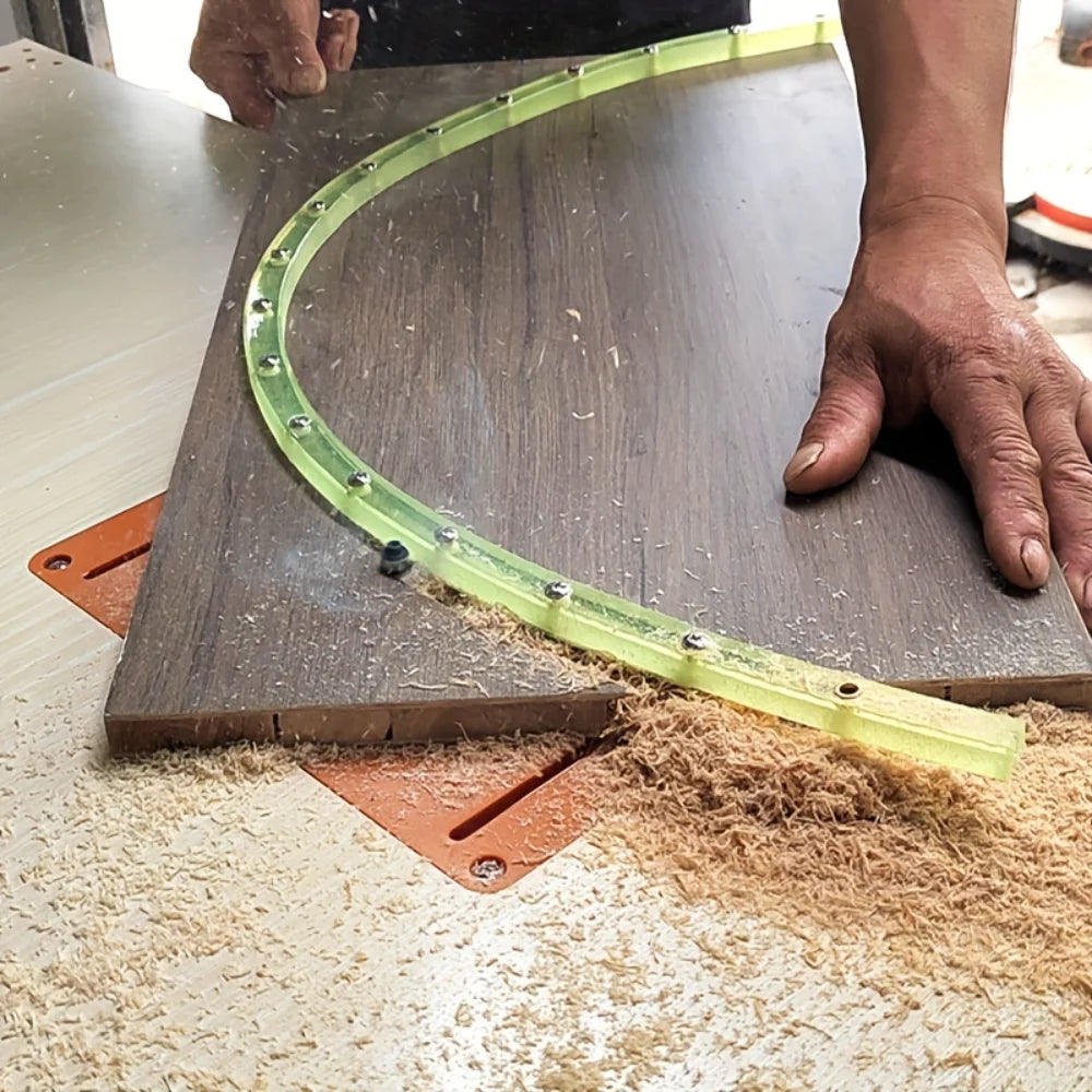 Wood Working  Flexible Curve Template Router Cutting Trimmer Guide Profiling Strip Milling Drywall Gypsum Board Carpentry Tool