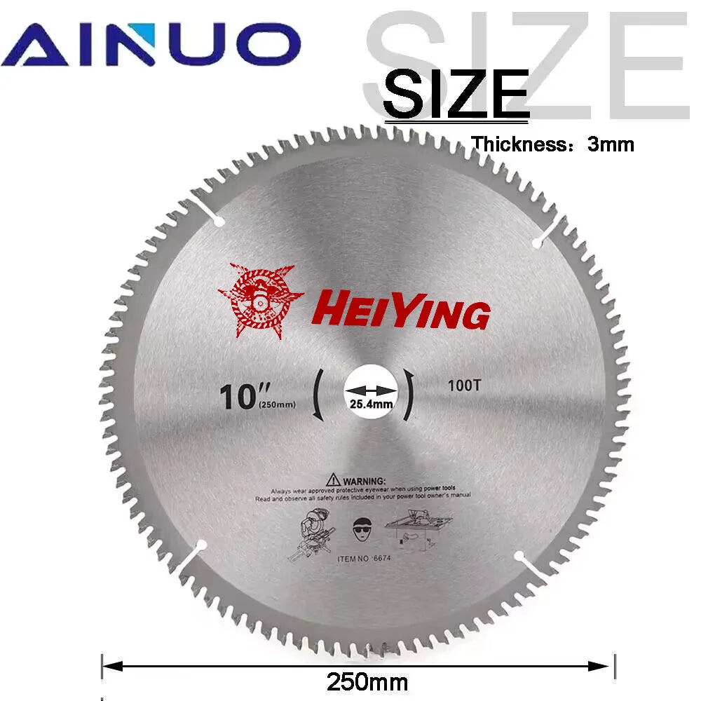 10 Inch Circular Saw Blades Wood Saw Blade Cutting Disc Woodworking Aluminum Cutting with 16/20mm Round Ring