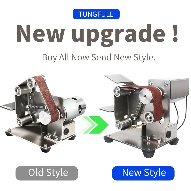 Belt Grinder DIY Electric Sander Polisher Mini Muiti-function Machine Grinding Belt Sander Machine Edges Sharpener Machine