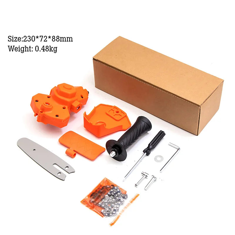 Electric Drill Converter Into Electric Chain Saw Portable Pruning Saw With 4 Inch Chain Saw Power Tools Household Mini Chainsaw