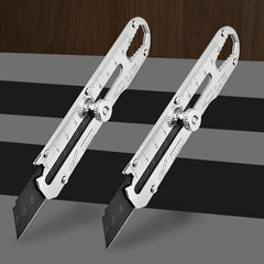 "Utility Knife Box Cutter 8 In 1  Versatile Multipurpose Stainless Steel Retractable Heavy Duty Waterproof Snap-Off Cutter Knife