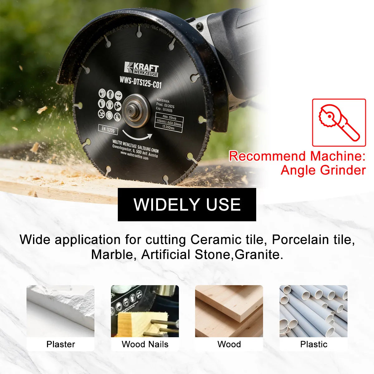 Angle Grinder Ultra-thin Cutting Disc, Heavy-duty Multipurpose Cutter for Metal, Wood, Tile, Ceramic and Glass