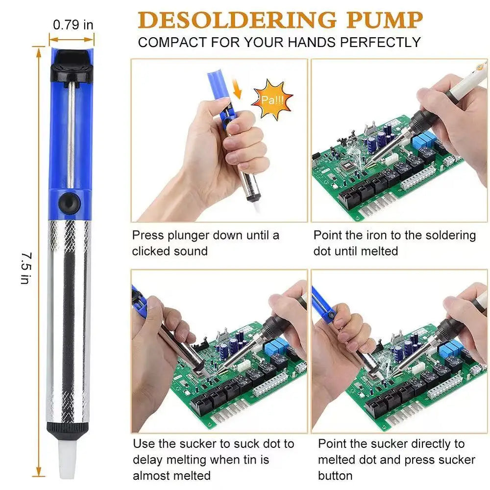 Soldering Iron Kit for Electronics 80W LCD Digital Adjustable Temperature Welding Repair Tools with Switch, Solder Tin Tips