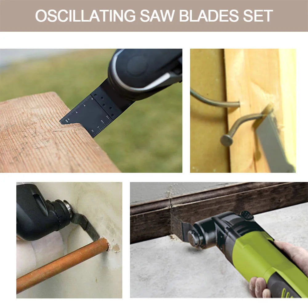 Saw Accessories  Oscillating Saw Blades Multifunctional Cutting Tool for Wood Plastic Soft Metal Wood Cutting Kit