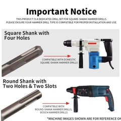 Non-Standard Electric Hammer Drill Bit 150 200mm Concrete Wall Square Handle 5.5/6.5/7.5/8.5/9.5/11/12.5/13/15/16.5/17/19mm