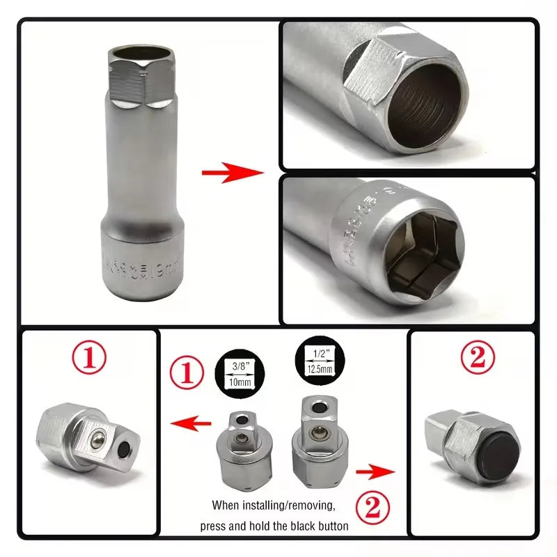 17PCS Ratchet Socket Wrench Kit Auto Repairing Tool Set Car Maintenance Ratchet Torque Wrench Combo Professional Socket Set for