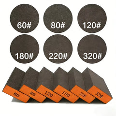 6pcs/set(60 80 120 180 220 320)Coarse Medium Fine Grit Sanding Block Sander Sponges for Wood Drywall Metal Sandpaper Sponge