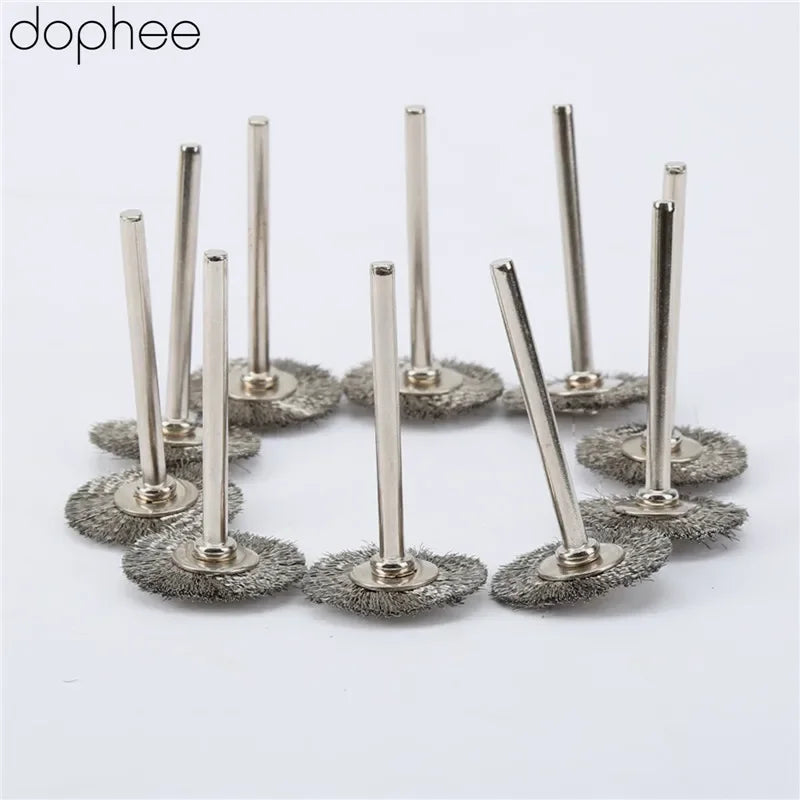 20pcs/set Dremel Accessories Stainless Steel Wire Wheel Brushes for Die Grinder Rotary Tools 22MM dophee