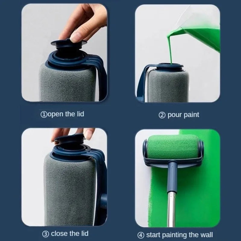 Roller Brush Latex Paint Dead Corner Fine Bristle Roller Brush Paint Painting Tool Wall Paint Roller Brush Wall Roller Core Set