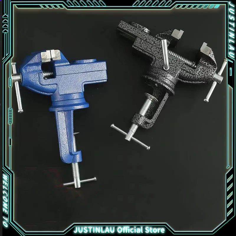 Universal Table Vise Multi-functional Portable 360° Swivel Base Clamp On Vice/Table Vise For Woodworking Cutting Conduit Dril