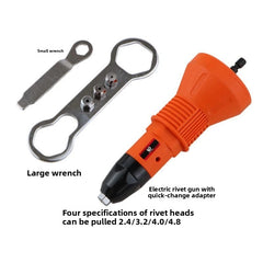 Electric riveting gun, riveting gun, riveting machine, fully automatic conversion head, core pulling and riveting machine