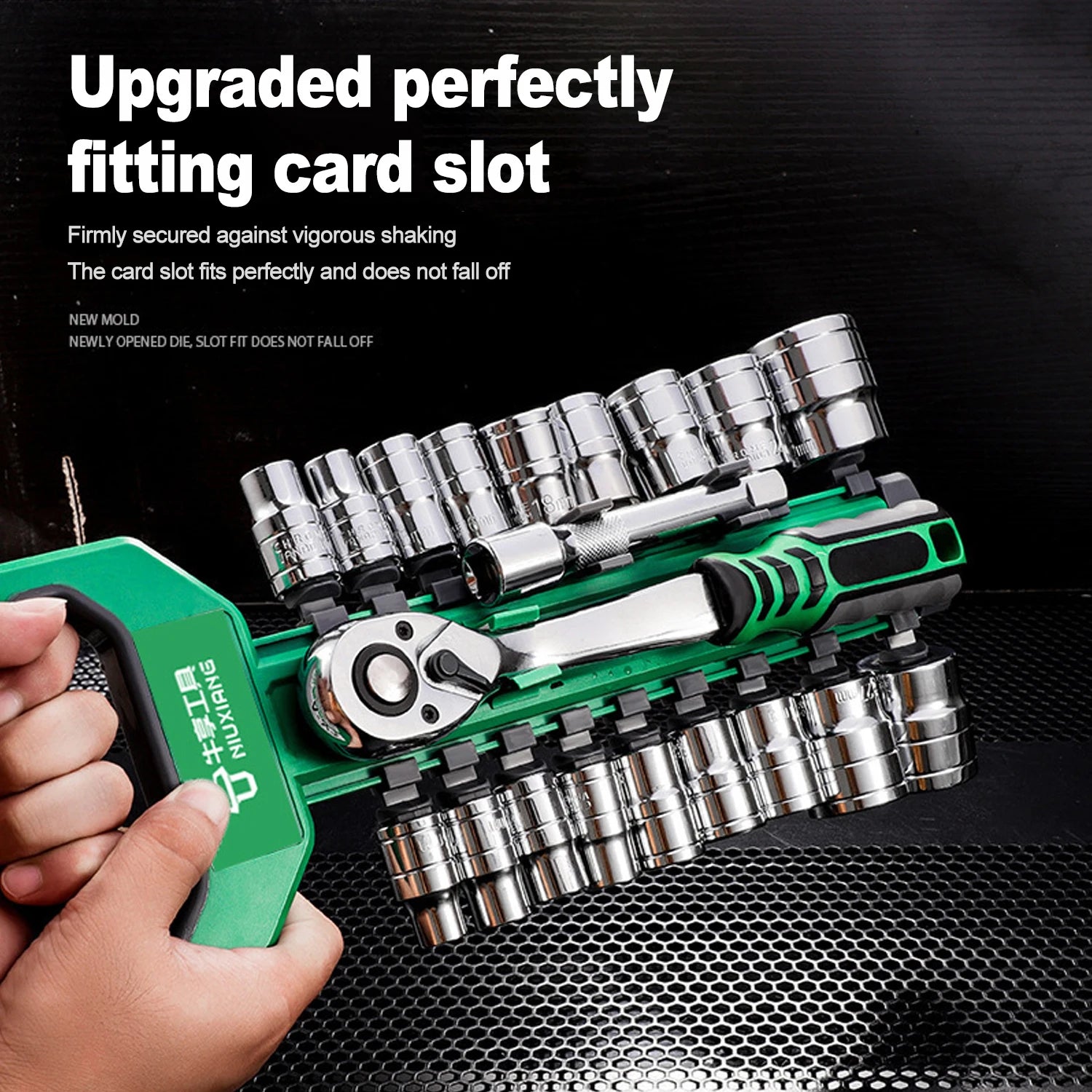 Ratchet Socket Wrench Set, Mechanic Tool Kit and Sockets Set with Quick Release Reversible Ratchet Handle and Extension