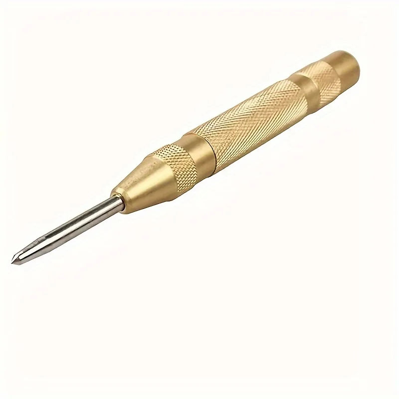 Steel Spring Automatic Center Punch | Precision Marking and Drilling Starter Tool, Metal Material, No Electricity Required