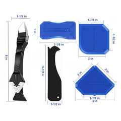 Caulking Tool Set Manual Sealant Applicator with Metal and Silicone Heads- for Precision Finishing, Durable Plastic Construction