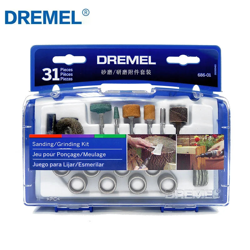 Dremel Cleaning Polishing Kit Carving Engraving Rotary Tool Accessories Solid Steel Assorted Set Perfect for Wood Metal Glass