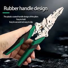Wire Stripper Foldable Cable Cutter Stripper Pliers Multi-Function Electrician Hand Tool For Wires Cutting Crimping Winding