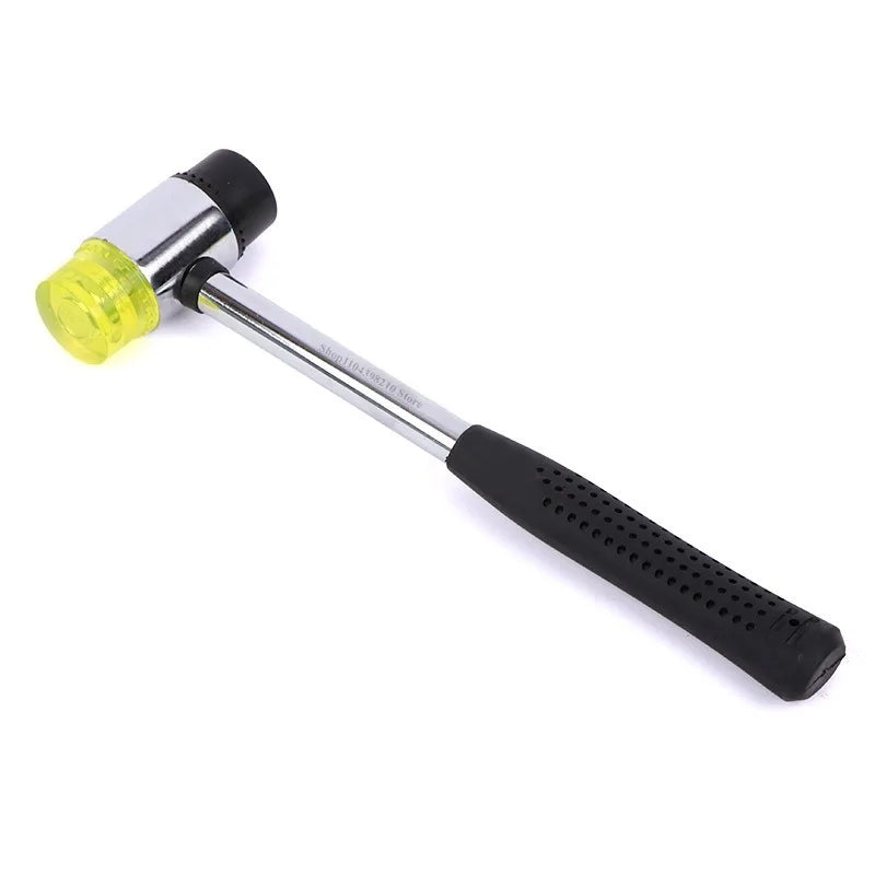 1Pack Double-Faced Rubber Mallet Soft Hammer with Non-Slip Handle for Jewelry Leather Crafting Woodworking