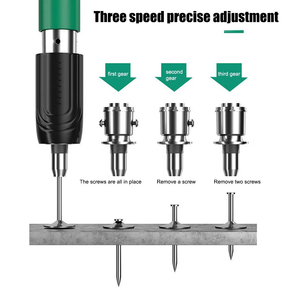 NailsShooting Machine Mini Nail Fixing Device 3-Speed Adjustable Manual Steel Nail Gun Wall Fastening Woodworking Riveting Tools