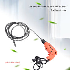 2/4/5/10M Electric Drill Pipe Dredging Tool Spring Pipe Sewer Pipe Unblocker Bathroom Kitchen Drain Cleaner Sink Clogged Remover