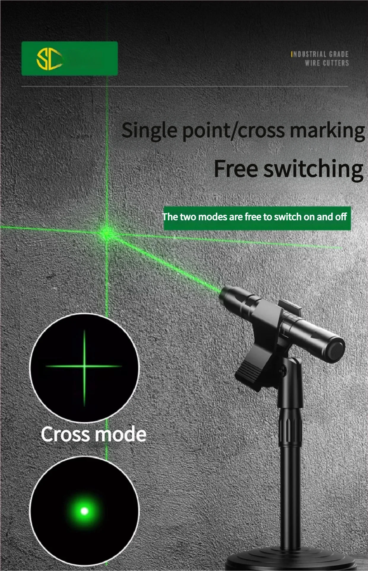 Self-Leveling Laser Tool: Cross Line Laser Level, Infrared Positioning Pointer & Alignment Marking Pen for Construction, Enginee