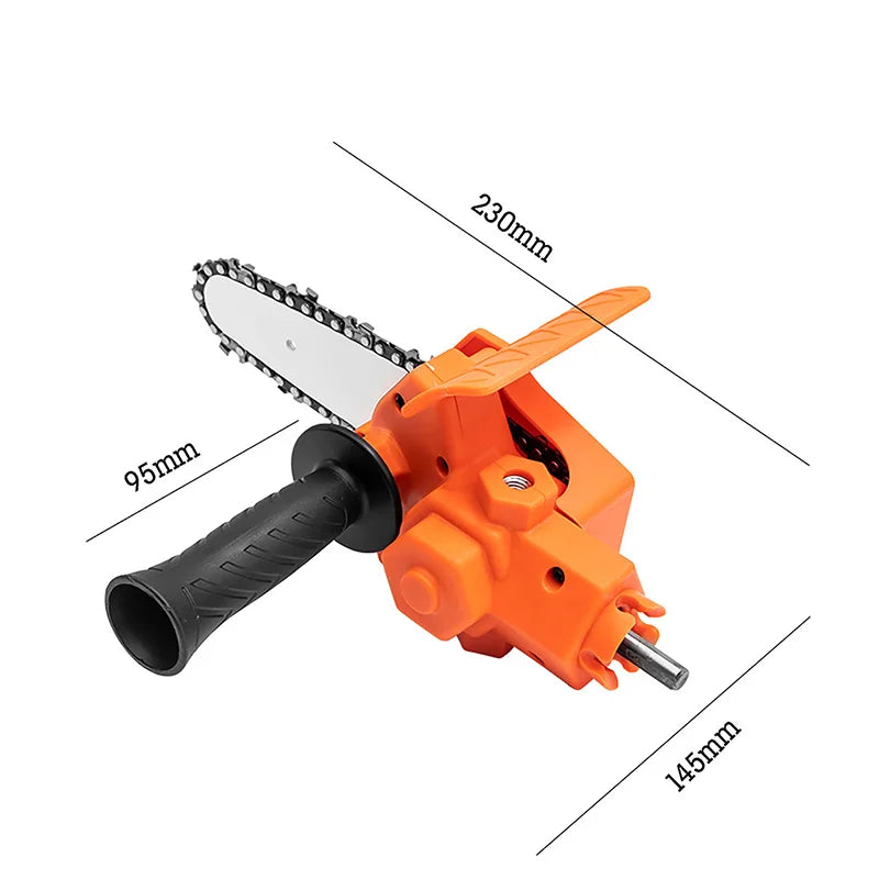 Electric Drill Converter Into Electric Chain Saw Portable Pruning Saw With 4 Inch Chain Saw Power Tools Household Mini Chainsaw