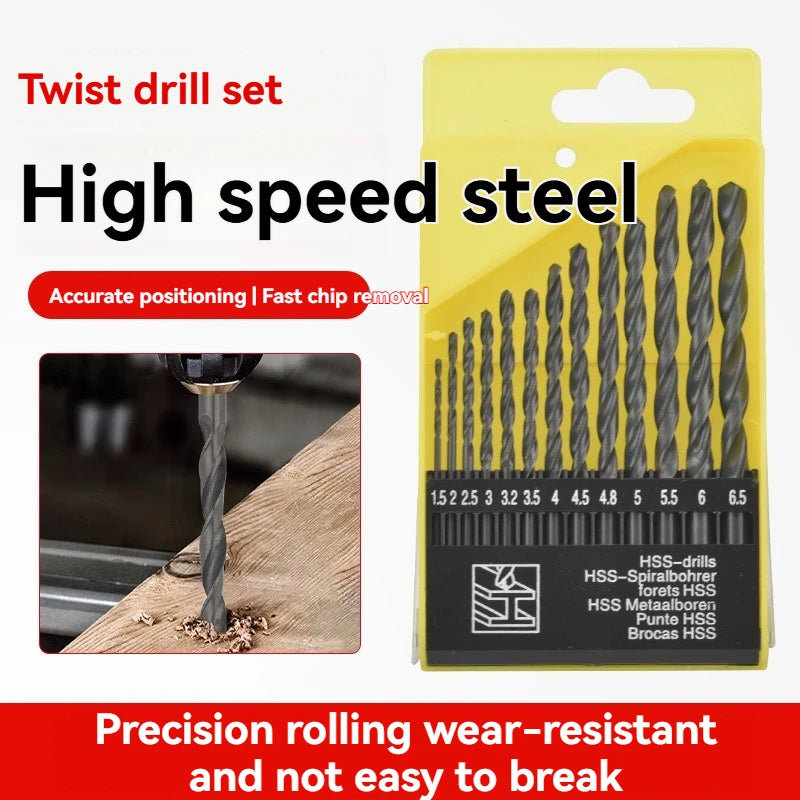 8-piece Woodworking Bit, 3-10mm Fried Dough Twists Bit set Woodworking Bit titanium Coating Woodworking Metal Bit Tool