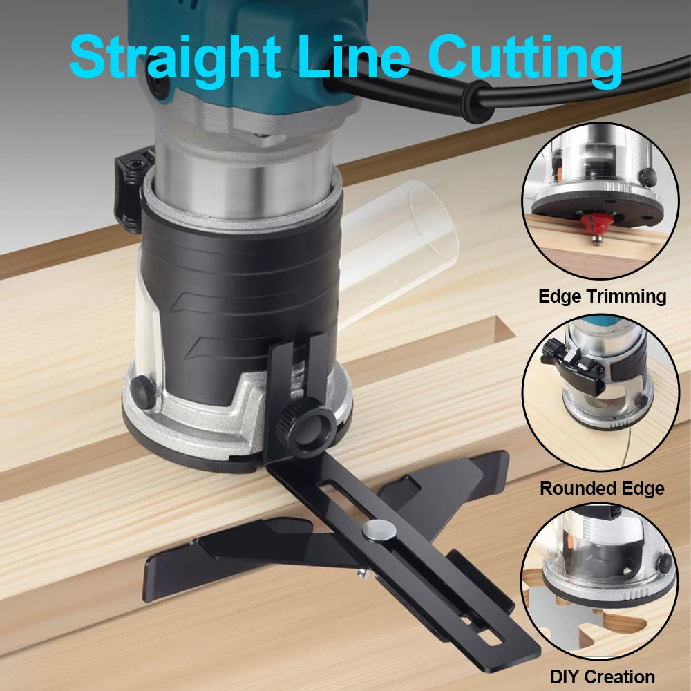 Wood Router 800W/2000W Electric Trimmer Woodworking Milling Machine Electric Hand Trimmer Wood Edge Router Tool Home Diy