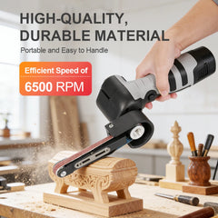 Portable Handheld Mini Polisher Cordless Belt Sander Angle Grinder for DIY Projects, Car Detailing & Household Repairs