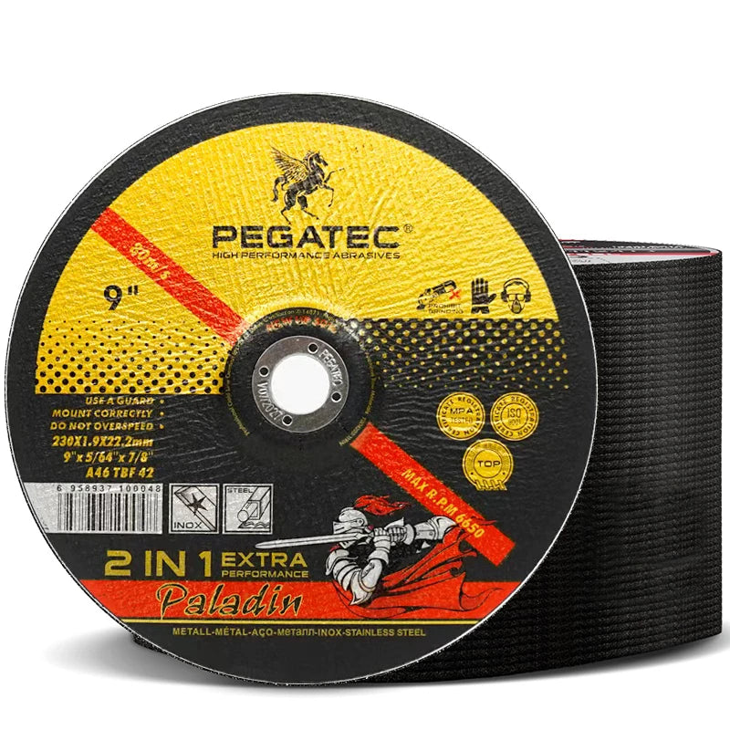 9 inch angle grinder cutting disc, 9 inch in diameter, thickness 5/64 inch, with a pull-type cutting disc with an inner of 7/8 i