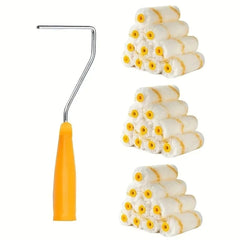 10pcs Wall Painting Tool Paint Roller Brush Kit Small Roller Bracket For Professional-Looking Walls Hotel Restaurant Commercial