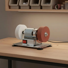 Mini Electric Bench Grinder Stable Performance Mini Bench Grinder Small Polishing Machine Low Noise for Garage, Craft Room