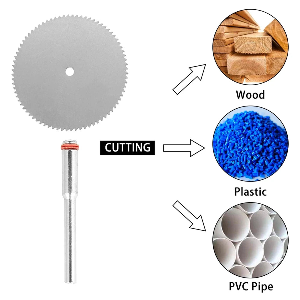10pcs Circular Saw Blade Cutting Wheel With 1pcs Mandrels Cutting Discs Rotary Tools For Wood Plastic Fast Cutting Tool