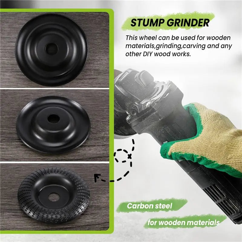 AA81-Grinder Wheel Disc 4 Inch Wood Shaping Wheel, Wood Grinding Shaping Disk For Angle Grinders With 5/8Inch Arbor