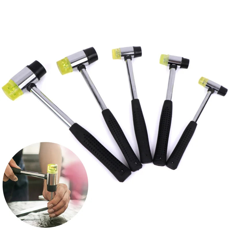 Double-Sided Rubber Mallet Soft Plastic Hammer for Jewelry Leather Craft Woodwork Flooring Installation Hand Tool