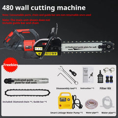 Electric Concrete Wall Cutter 5000W High Power Chainsaw Cutting Machine, Chainsaw Multi-Function Slotting Tool for Building